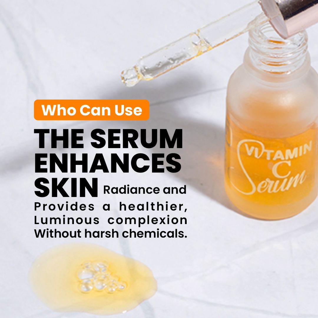 Multi Serum Vitamin C – Advanced Hydrating & Brightening Facial Serum with Hyaluronic Acid, Collagen, Jojoba Oil, Green Tea Extract – Anti-Aging, Anti-Pigmentation, Radiant Complexion - 15ml