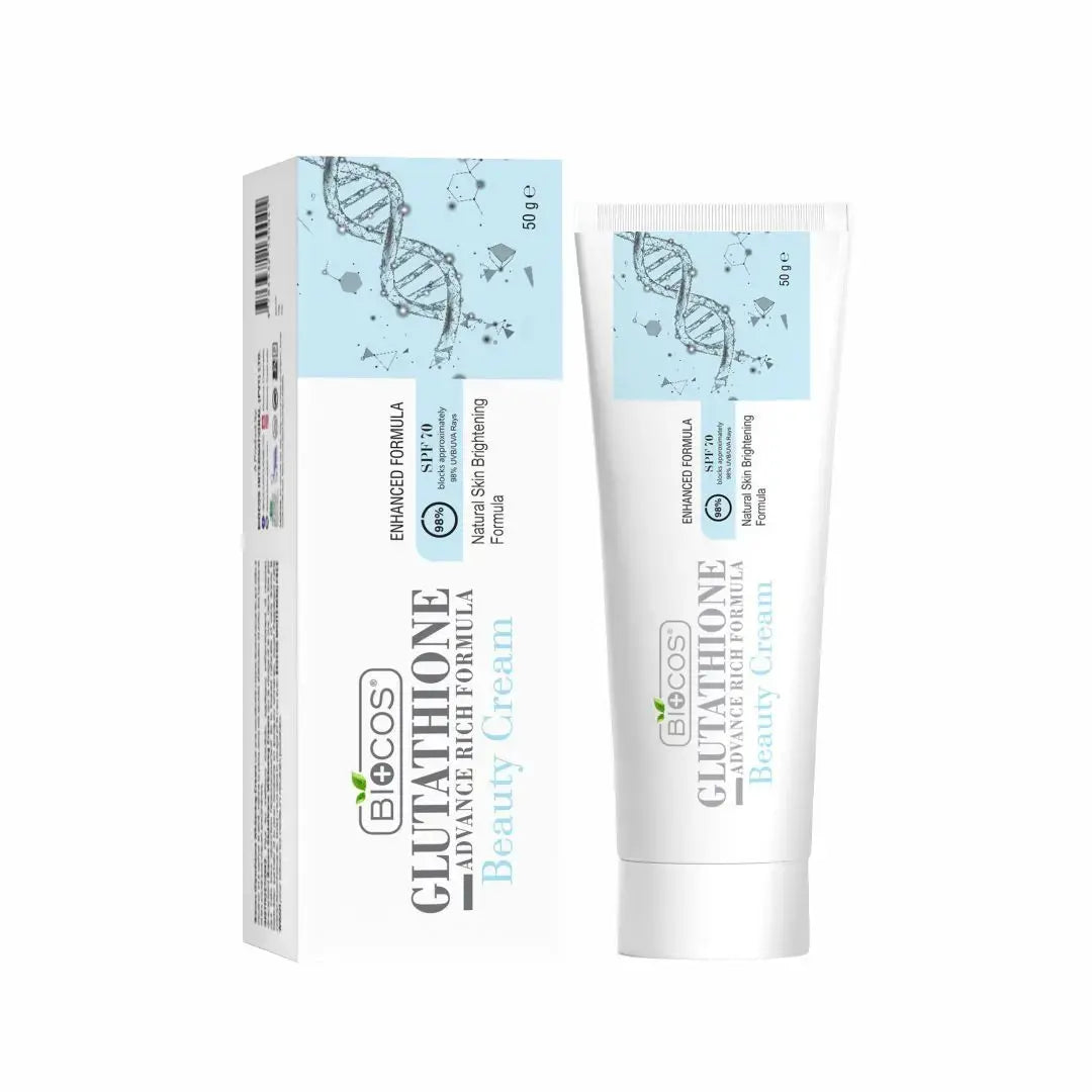 Glutathione Beauty Cream - Brighten & rejuvenate skin with Aloe Vera, Hyaluronic Acid & Shea Butter. Reduces dark spots & hyperpigmentation for a radiant glow - 50gm