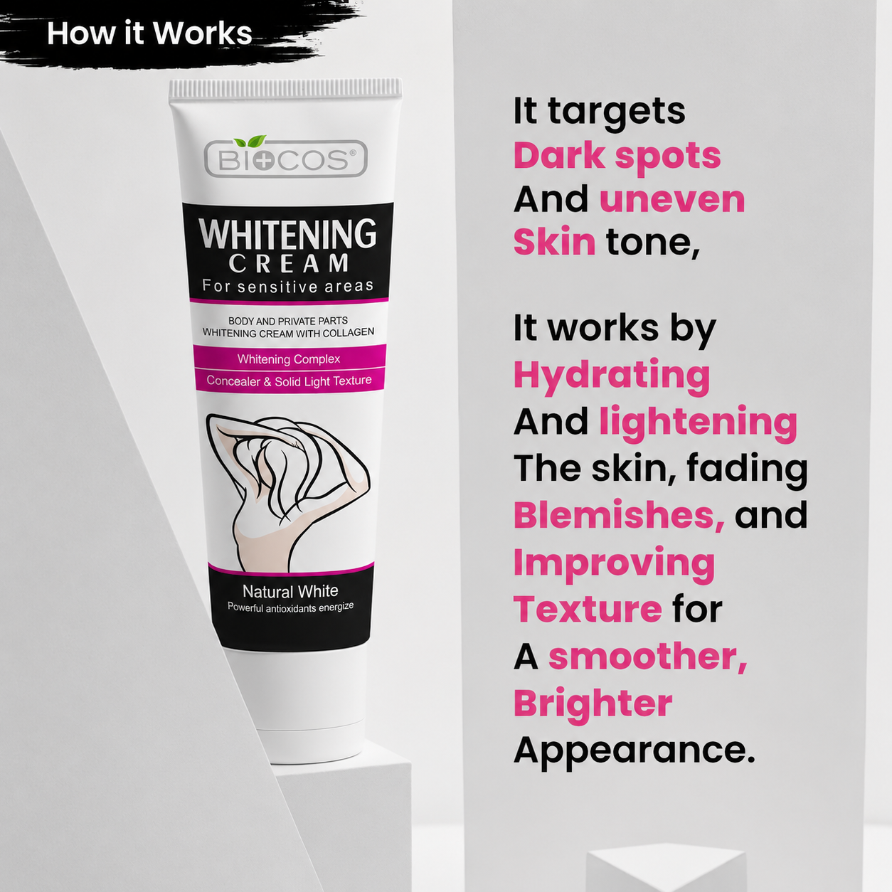 BIOCOS Whitening Cream for Sensitive Areas product photo 6