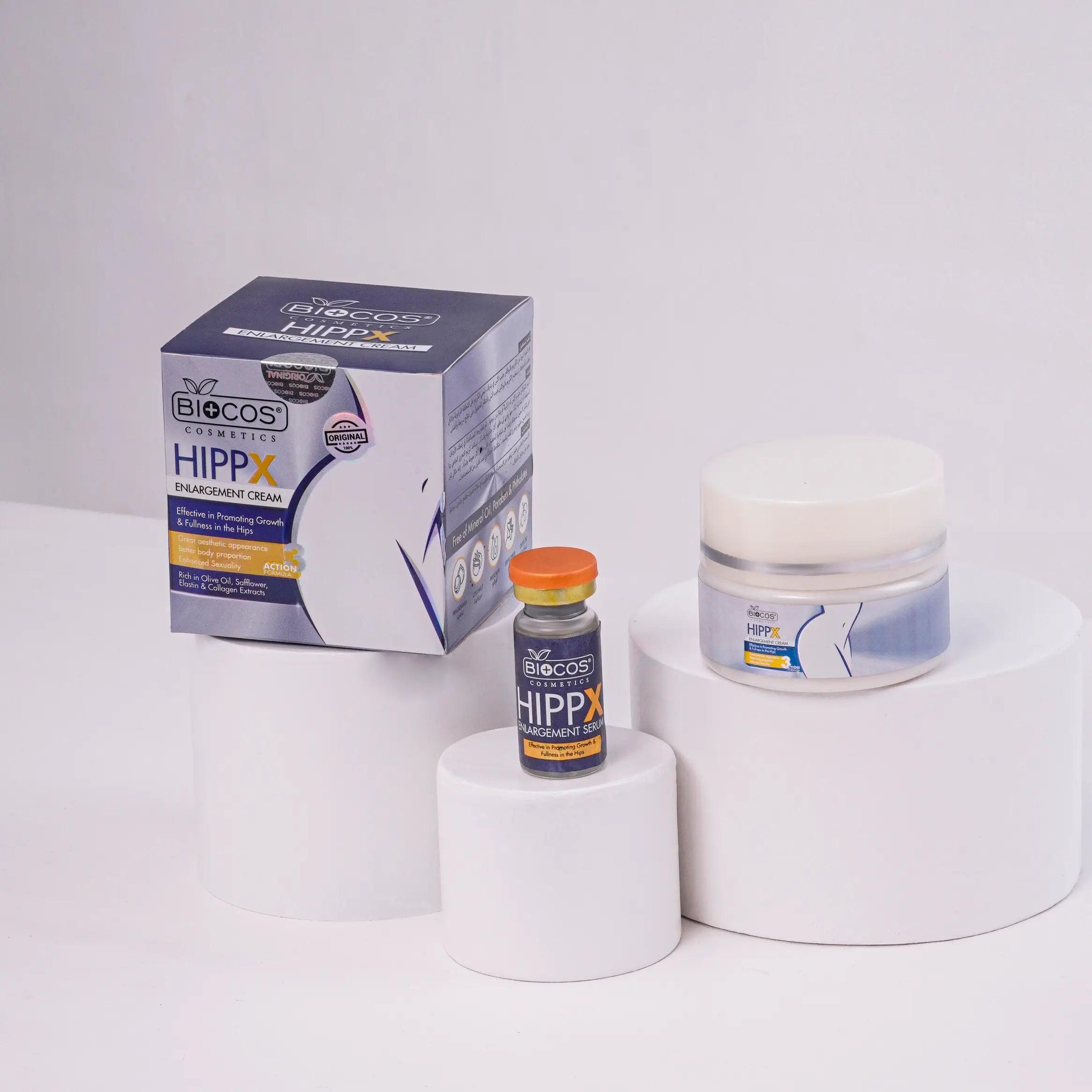 HIPPX Enlargement Cream – Buttocks Lifting & Firming, Reduces Sagging with Shea Butter, Hyaluronic Acid & Almond Oil, Enhances Fullness & Smoothness - 44gm