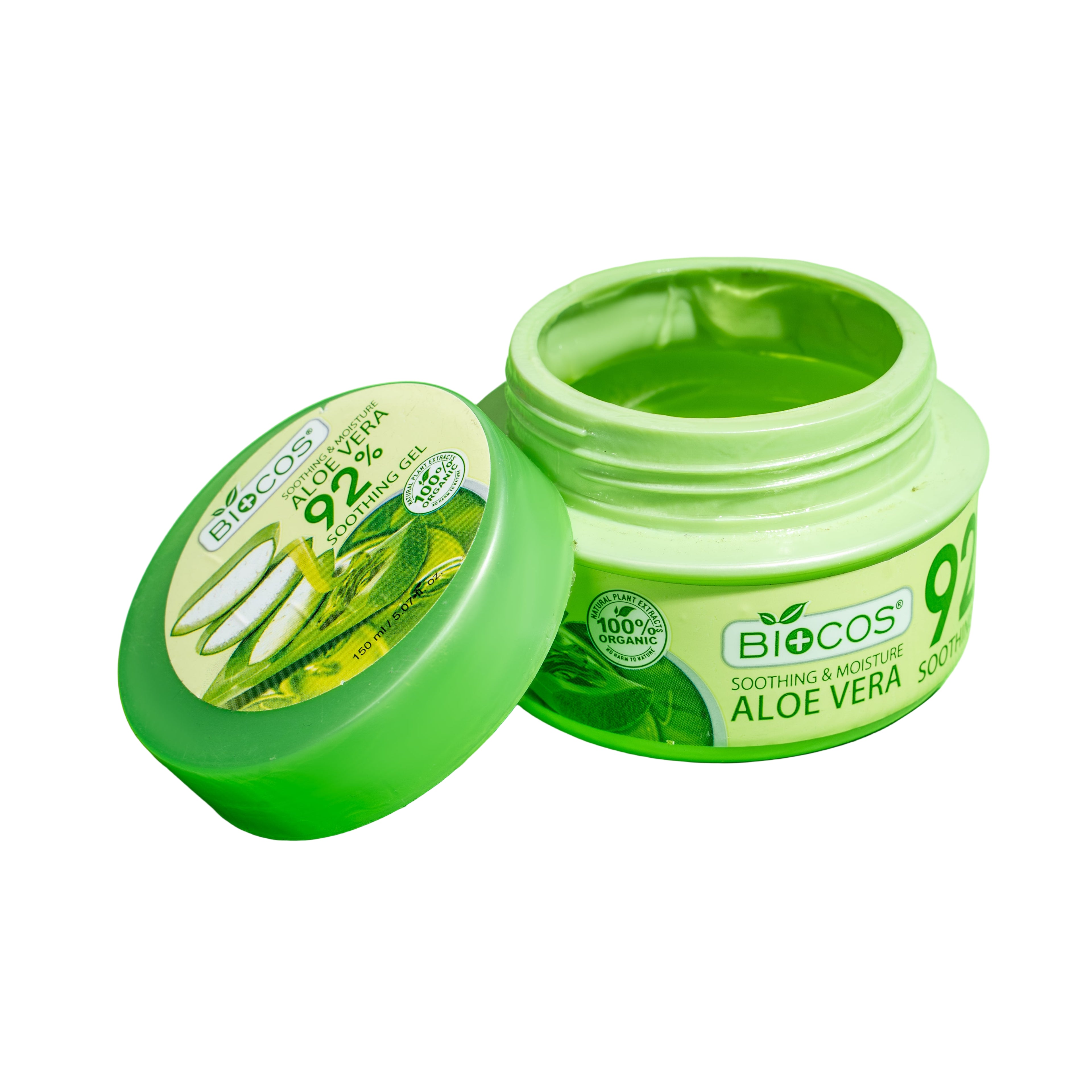 Aloe Vera Soothing Gel 92% – Hydrates & Nourishes with Aloe Vera – Calms Irritated Skin, Treats Burns & Scrapes – Antioxidant-Rich for Soft, Healthy Skin – 120gm