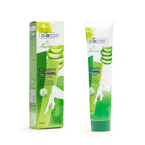 BIOCOS Aloe Vera Hair Removal Cream with Vitamin E front of pack