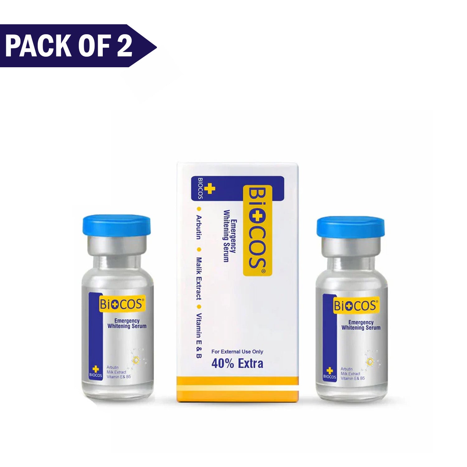 Whitening Serum – Brightens Skin & Restores Vitality ,Overnight Glow & Radiance Boost, 5ml - Pack of 2