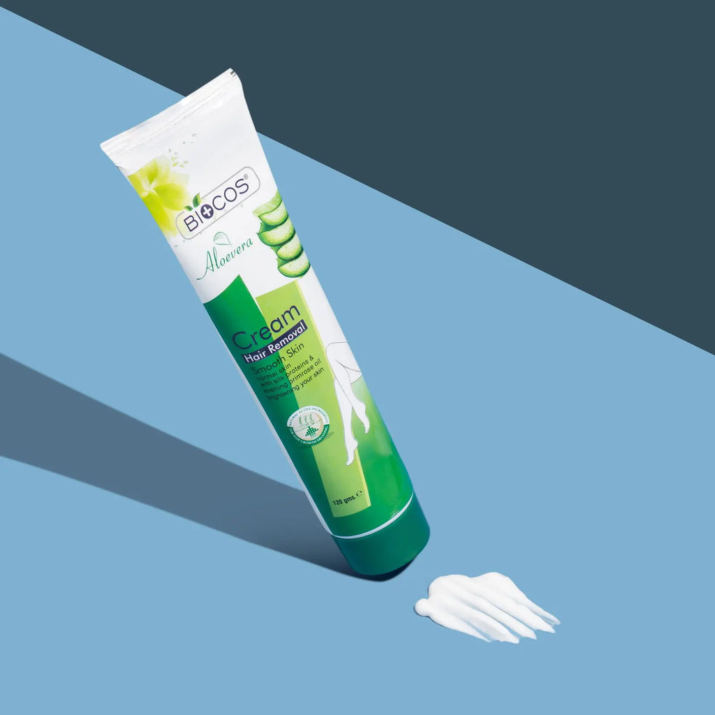 Aloe Vera Hair Removal Cream with Vitamin E - Gentle & Soothing, Quick-Acting Formula, Hydrating & Refreshing - 100ml