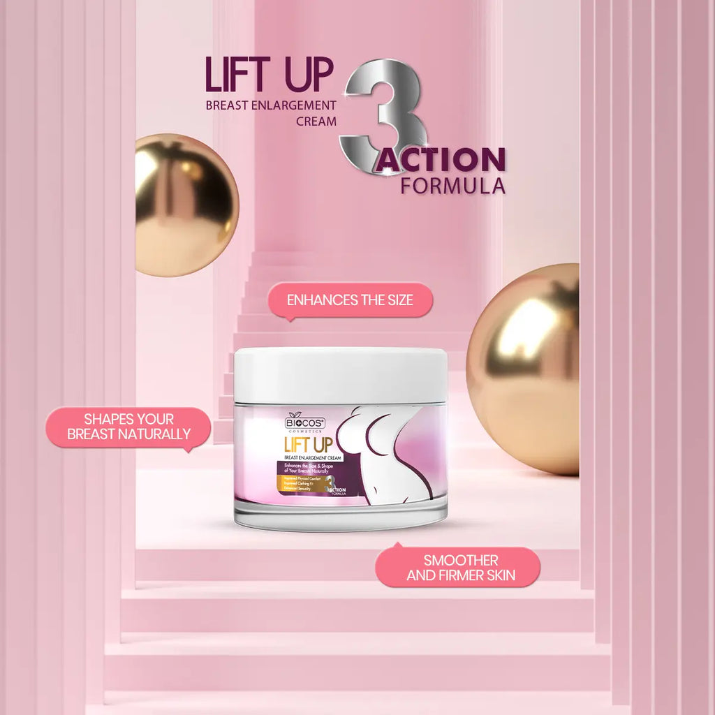 Lift Up Breast Enlargement Cream – Natural Firming & Lifting Formula with Shea Butter & Almond Oil, Enhances Volume, Moisturizes & Tightens - 44gm