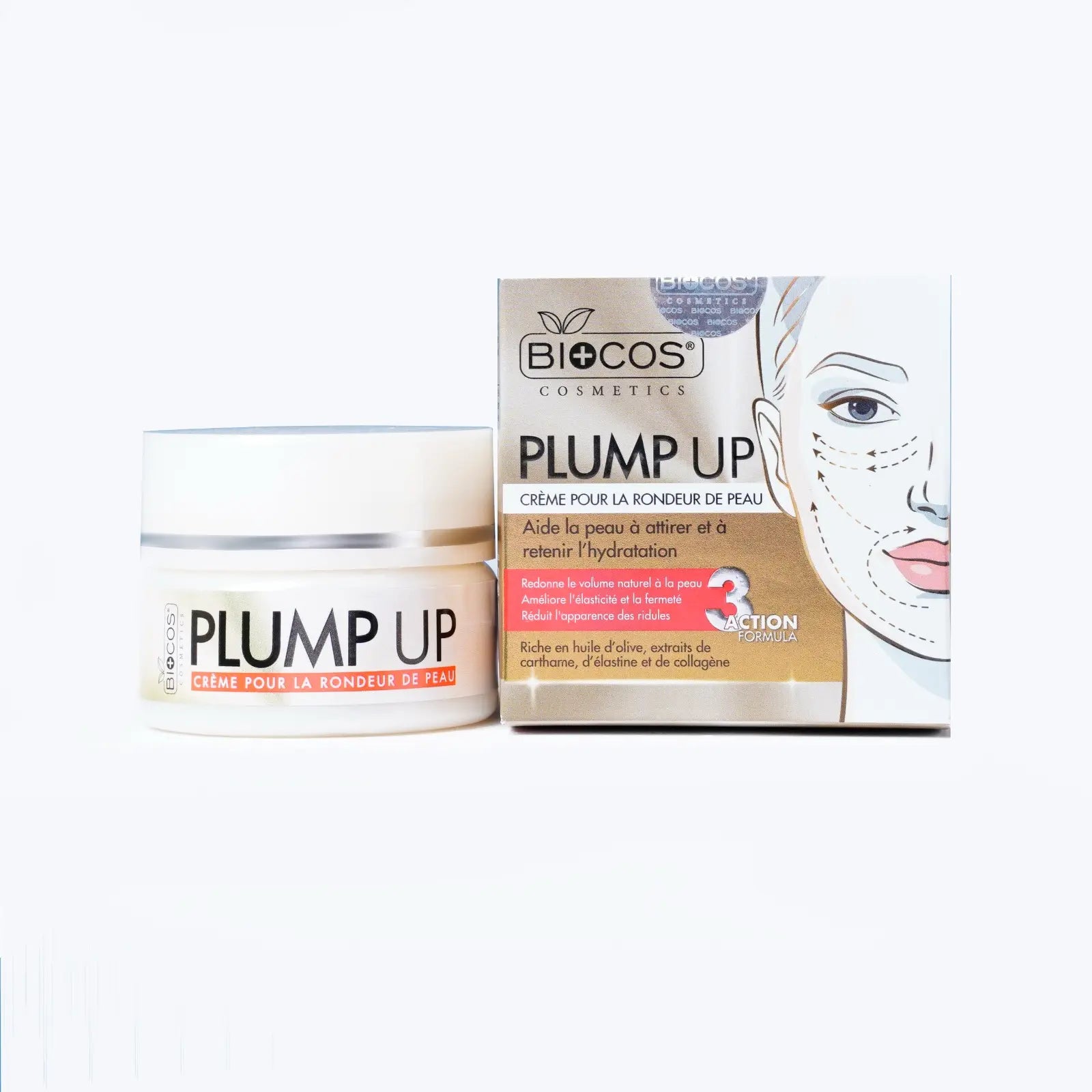 Plump Up Cream – Skin Plumping with Hyaluronic Acid & Shea Butter, Restores Elasticity, Moisturizes, Reduces Fine Lines & Wrinkles for Youthful, Firm Skin – 44g