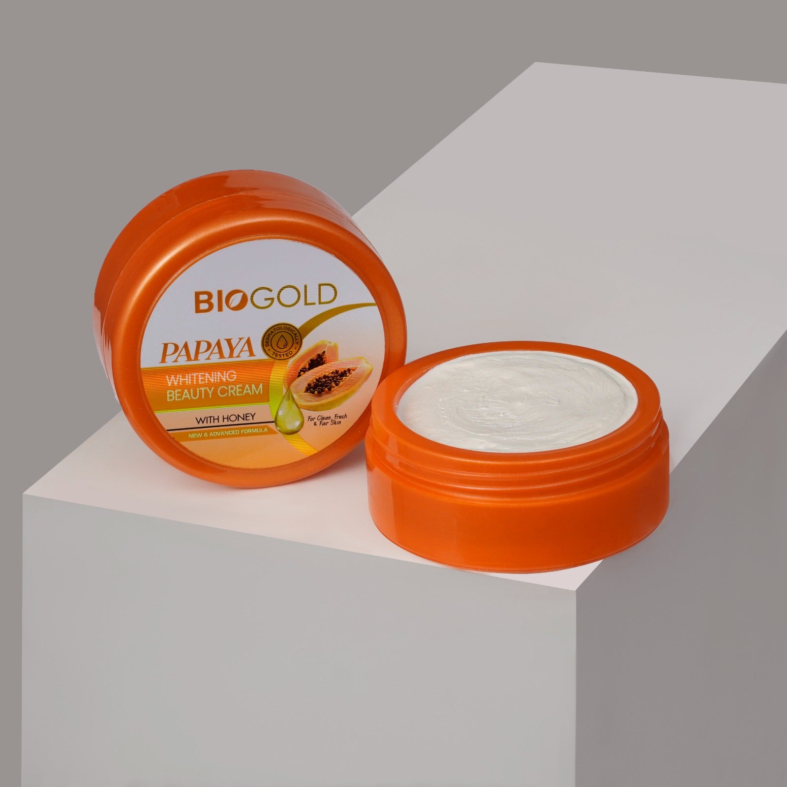 BIOGOLD Papaya Whitening Beauty Cream with Honey | Brightening & Dark Spot Reduction | Hydrates, Softens & Evens Tone | For Face & Body, All Skin Types | New Advanced Formula, 70g