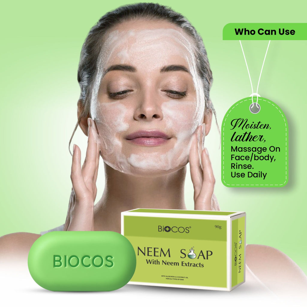 Pure Neem Soap – Fights Acne & Oil, Purifies & Hydrates Skin