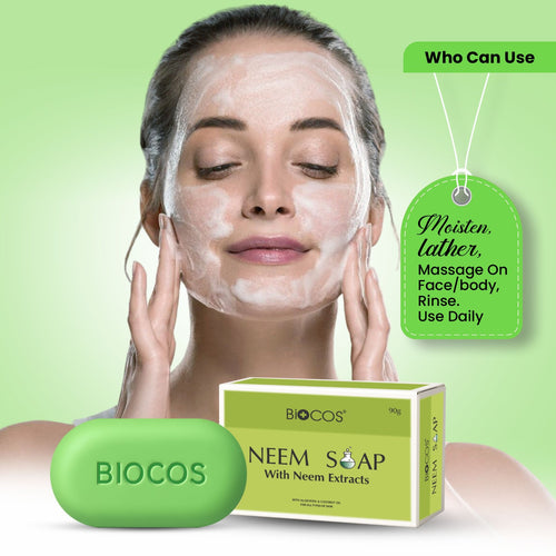 Pure Neem Soap – Fights Acne & Oil, Purifies & Hydrates Skin