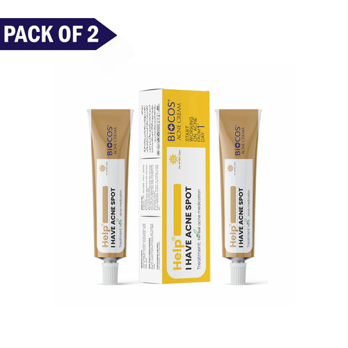 Anti Acne Spot Treatment Cream – Targets Pimples & Blemishes - Pack of 2