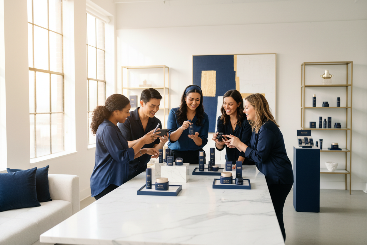 My brand Name is BIOCOS and brand color is #201b53, adjust this image you created according to our brand 