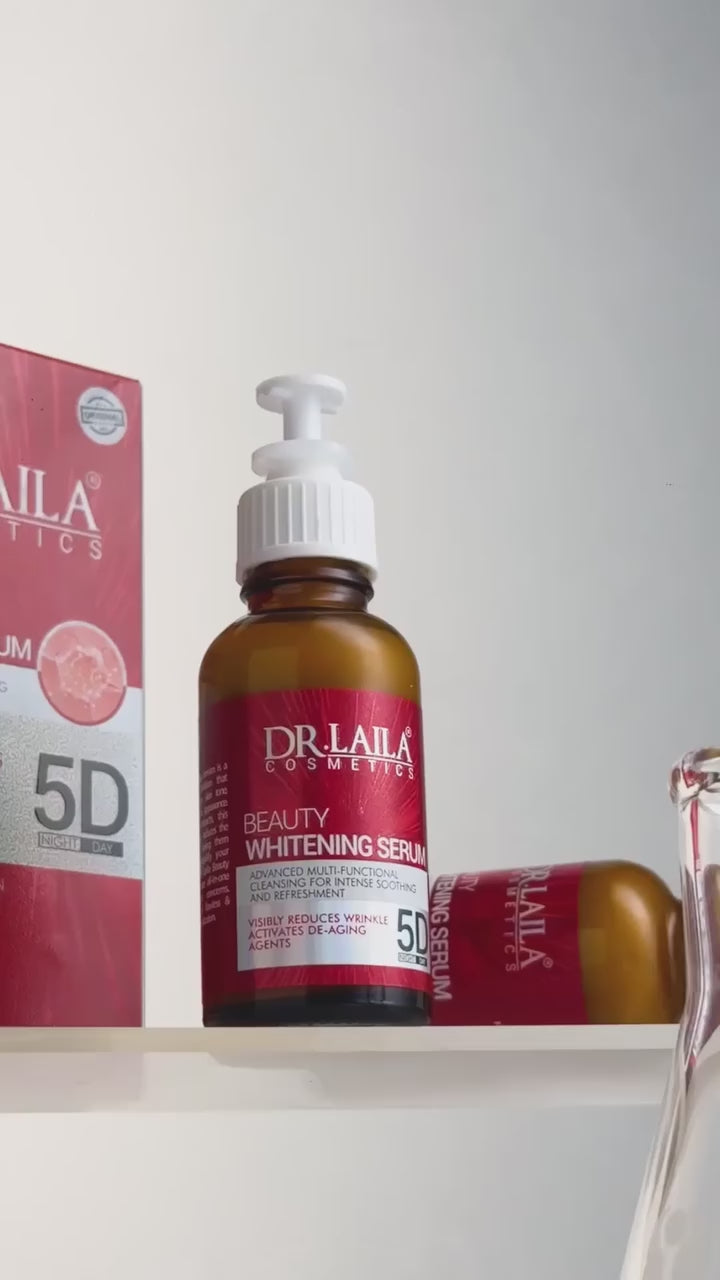 Dr. Laila Beauty Whitening Serum – Brightens Uneven Skin Tone, Reduces Wrinkles, Hydrates & Enhances Radiance with Organic Extracts & Vitamin C – 30ml